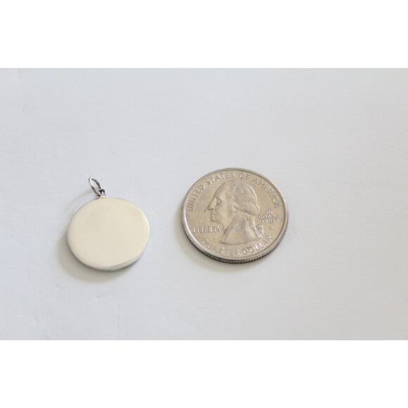 Sterling Silver Mountain Pendant with Bronze Moon Charm - Picture 4 of 4